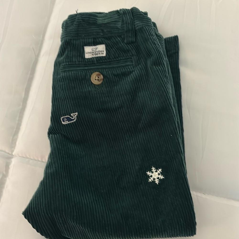 Vineyard vines corduroy Christmas pantsl